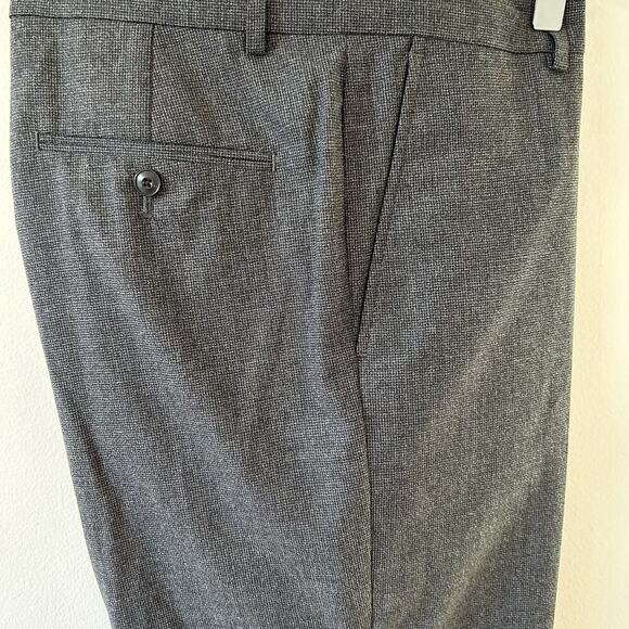 Jos A Bank 1905 Dress Pants 40" waist Gray Wool Herringbone Flat Front - Picture 2 of 5